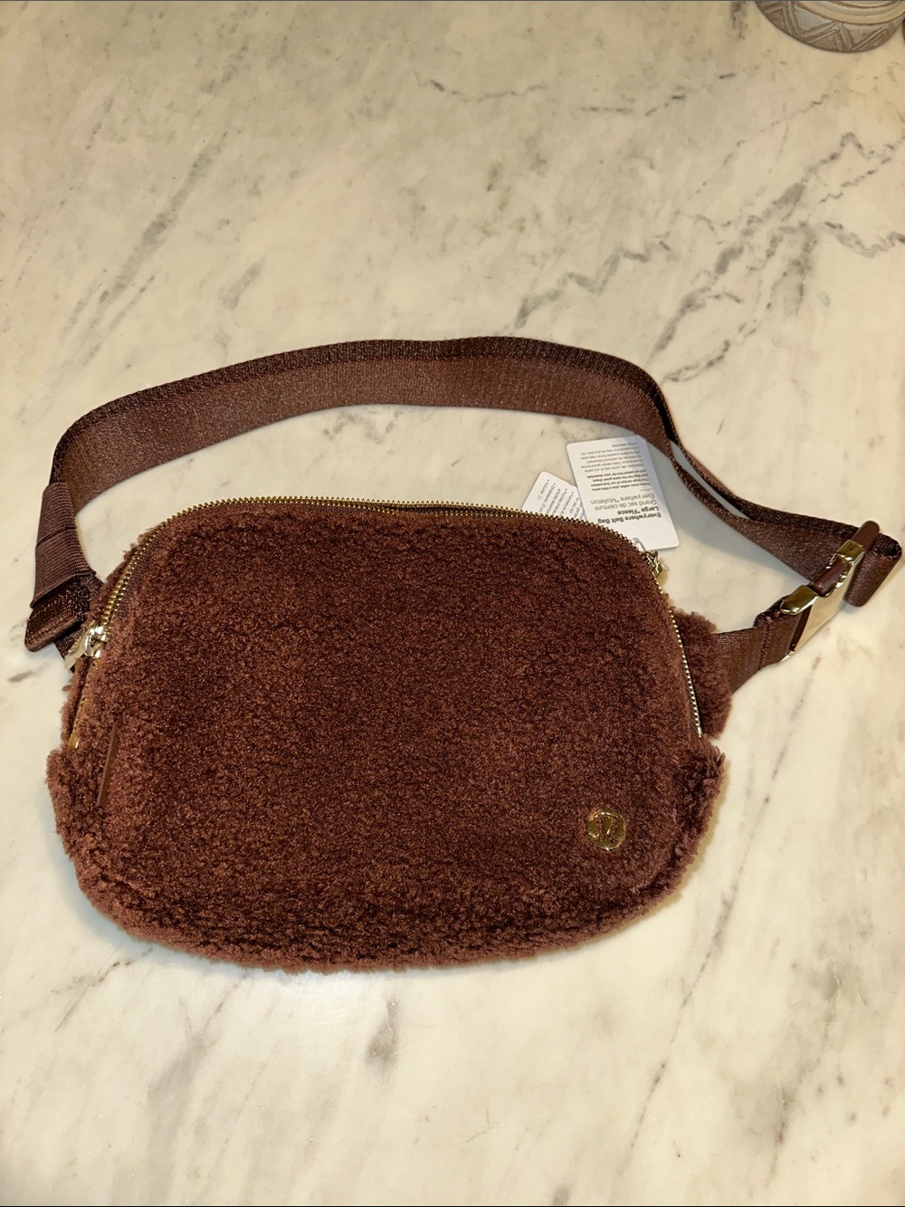 Brown Sherpa Lululemon Crossbody Belt Bag new with tags